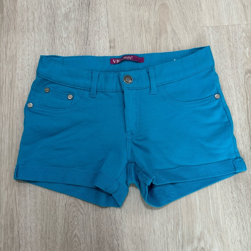 Kids Vigoss Girls Blue Medium Wash Denim Jean Shorts Size L 12
